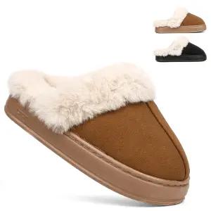남녀공용 겨울 퍼안감 방한화 따뜻한 커플 슬리퍼 실내화 폭신한 보온 실내신발 미끄럼방지 털안감 홈슈즈 AW815