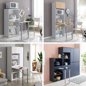 NF 접이식 식탁 렌지대 주방 수납장 전자렌지 2인용 아일랜드 식탁 부엌 선반 틈새 그릇장 원룸 신혼 가구