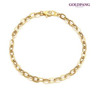 [골드팡]14kGold 할로우 팔찌-대 ::주문제작::