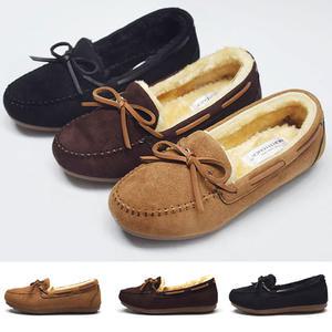 풍성한 털안감 여성털단화 모카신 방한화