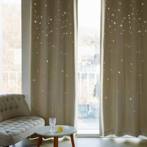 까르데코 디망쉬스타 긴창 펀칭 암막커튼 2장