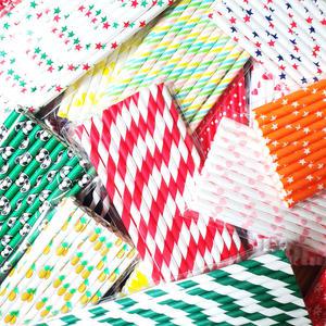 빌리에코 친환경 종이빨대 100개(40종이상) 페이퍼스트로우 단단한 빨대