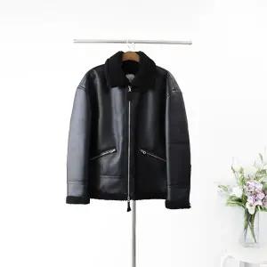 [엠클로]남자 가죽 양털 무스탕 라이더 자켓 점퍼