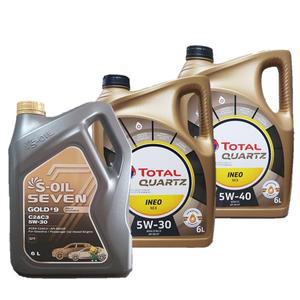 에스오일 세븐골드 5W30 5W40 6L 토탈쿼츠 이네오넥스