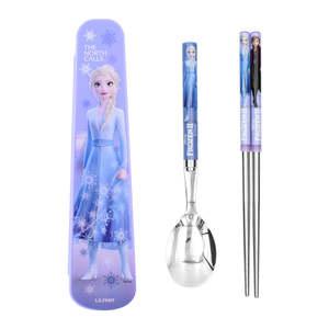 겨울왕국2 슬림 진공 수저 케이스 세트(엘사) 어린이 초등학생 수저세트