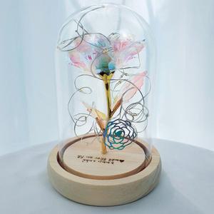 미녀와야수 홀로그램장미 led 유리돔 무료각인 어버이날 로즈데이 100일 여자친구 선물