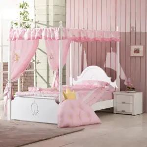 백설공주 캐노피 슈퍼 싱글 초등 학생 벙커 공주 어린이 침대  매트포함)