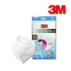 KF80 미세먼지차단 황사 마스크 성인용 검정 블랙 개별포장 1매입