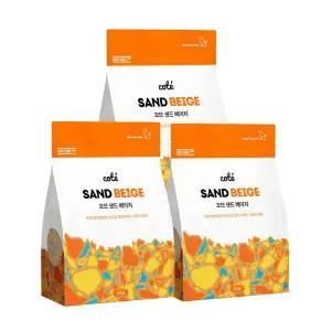 꼬뜨 샌드 먼지없는 벤토나이트 베이지 고양이 모래 6kg x 3개 (총 18kg)