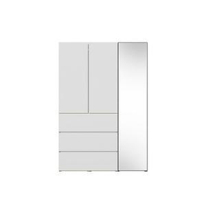 한샘 바이엘 채널 거울옷장세트 화이트 150cm(높이216cm) 데일리서랍형