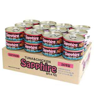 사파이어 젤리 고양이캔 80g 24개입  - 참치치킨