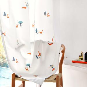 까르데코 드리밍 폭스 화이트 긴창 암막커튼 1장