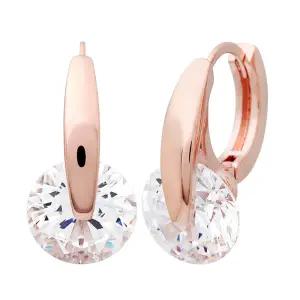 14K 골드필드 핀 이어링 레베랑스 큐빅 링 심플 원터치 링 귀걸이