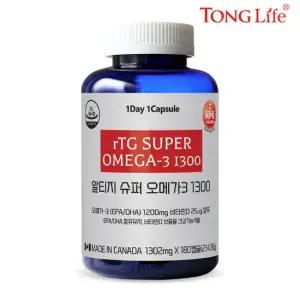 Canada 캐나다 정품 - rTG 슈퍼 알티지 오메가3-1300-6개월분 혈행 기억력개선 칼슘과인흡수에도움-1병