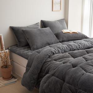 프리미엄 모노 극세사 차렵 이불 두꺼운 겨울 침구 세트