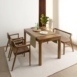 [BEST] 에보니아 미스틱 참죽나무 식탁 테이블 세트 모음 4인용 6인용 / 원목 거실 식탁 의자 벤치 4인 6인