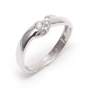 [비앤비골드] 14K/18K 반지 원형 큐빅 화이트골드 금반지 NAC8673