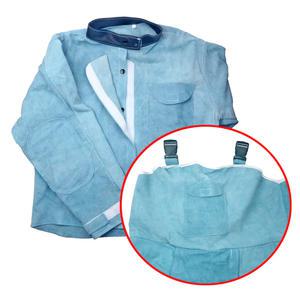 현대 타입 신형 용접 자켓 바지 멜빵형 가죽 덮개형 용접복 동절기 사철 겨울용 스폰지 보강 이중 덧댐