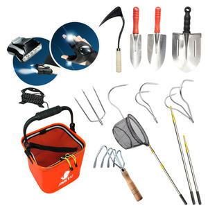해루질 장비 도구 용품 / 갈고리 후크 갸프 뜰채 바구니 4발갈퀴 해루질통 조과통 후레쉬 헤드랜턴