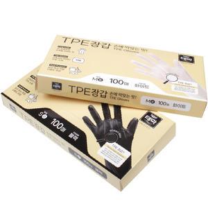 태화 TPE 일회용 장갑 블랙 화이트 100매