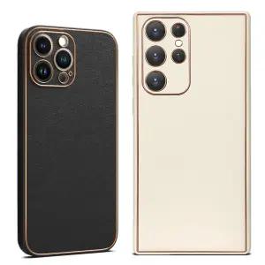 갤럭시 아이폰 골드라인 레더 케이스 S24/S23/S22/S21 16/15/14/13/12/11 울트라/플러스/프로/프로맥스/미니
