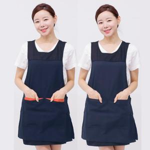 얇은 망사 원피스 앞치마 요양원 복지관 요양사 LA69