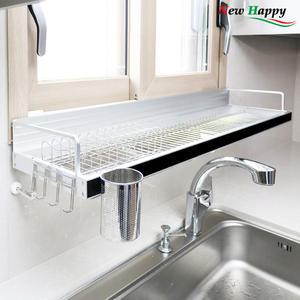 뉴해피 창문형 식기건조대 850 /1200 럭셔리 무타공 싱크선반 창틀걸이형 설거지 주방그릇 정리대