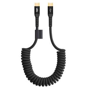 UM2 100W C to C 고속 충전 스프링 케이블 UMCA-SCC100W