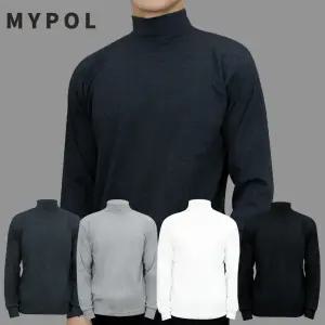 [마이폴] 면스판 목티 머슬핏 반폴라 남자목폴라 긴팔 폴라티 남녀공용 MYP-9020