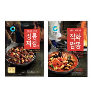 청정원 정통짜장 분말 1kg / 직화짬뽕 분말 1kg