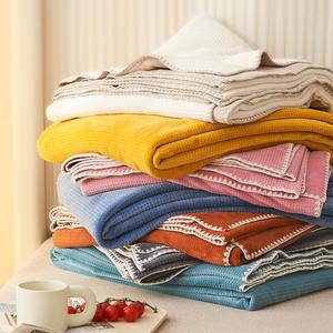 차량용 와플담요 극세사 캐시미어 무릎담요 자동차 차박 여성 어린이학교 봄 가을 겨울 용품