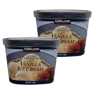 커클랜드 바닐라 아이스크림 1.89L 2통 드라이아이스 포장 업소용 대용량