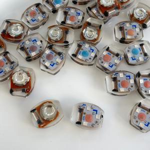 LED 1개 발광 파츠 버튼 도매 재료 야광 불빛 신발 악세사리 만들기 부자재 동대문