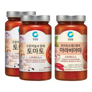 청정원 파스타소스, 토마토, 600g, 2개, + 아라비아따, 600g, 1개