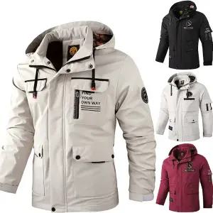 남성 봄가을 YOUR /LDTN 체크무늬 안감 세련 후드 탈부착 캐쥬얼 점퍼 2종 바람막이 블루종 발수 방풍 3칼라