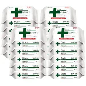닥터아토 손소독 티슈 휴대용 살균 소독 물티슈 리필형 20매입 20팩
