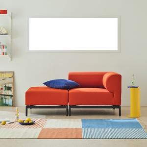 한샘 레이어드 패브릭 소파 컴팩트 3인오픈(스툴) (8종/택1)