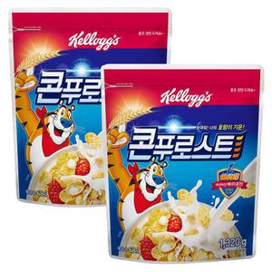 [대용량] 켈로그 콘푸로스트, 1320g, 2개