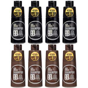GDS 블랙 모 딱 한번 염색샴푸 프리미엄300(300mlX4통)+비닐장갑24장/흰머리 새치커버 염색 샴푸