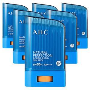 AHC 내추럴 퍼펙션 더블 쉴드 선스틱 22g SPF50+ 블루 6개
