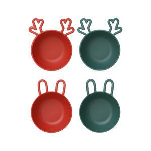 애니멀 시리얼볼  루돌프 래빗 4P세트 (레드2P+그린2P), 1개