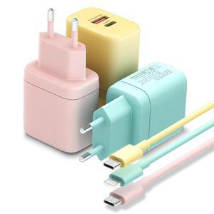 [고부기]25W PD PPS 핸드폰 초고속 충전기 어댑터 2포트 멀티 충전케이블 포함