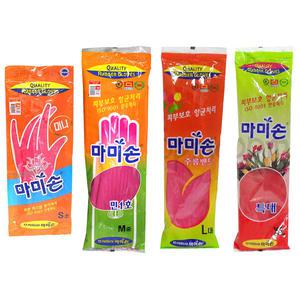 마미손 고무장갑 미니소 중 대 특대 빅 다용도 고무 장갑 설겆이 주방 세제
