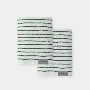 그란(THE GRANN) 페이스 타월 - 2P - 그린 스트라이프