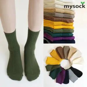 프리미엄 골지 장목양말 6켤레