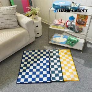 10mm 체커보드 미드센추리 모던 발매트 40x60