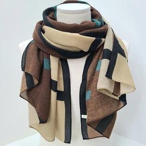 [신세계몰][애슬릿] 여성 가을 빅사이즈 체크 롱 스카프 머플러