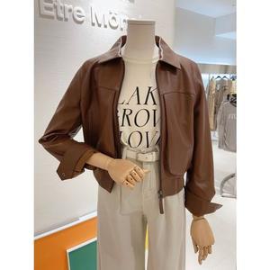 [갤러리아] 볼륨 리얼 레더 자켓(GOZ1JK001F)