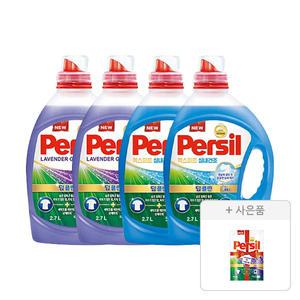 퍼실 드럼/일반 겸용 액체세제 라벤더 2.7L, 2개 + 실내건조 2.7L, 2개 + 증정(파워젤 라벤더듀얼 300mL 파우치, 1개)