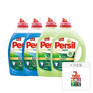 퍼실 엑스퍼트 실내건조 2.7L, 2개 + 그린파워 2.65L, 2개 + 증정 (파워젤 라벤더듀얼 파우치 300mL , 1개)